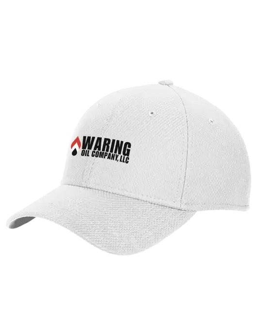 New Era Diamond Era White Stretch Cap w/Waring Oil Logo