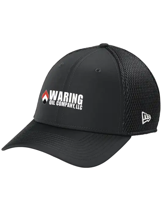 New Era 39THIRTY Performance Stretch Charcoal Grey Mesh Cap w/Waring Oil Logo