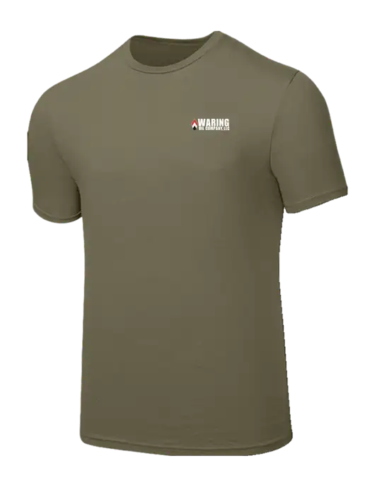 Seriously Soft Medium Taupe T-Shirt w/Waring Oil Logo