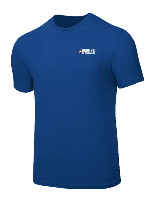 Seriously Soft Royal T-Shirt w/Waring Oil Logo