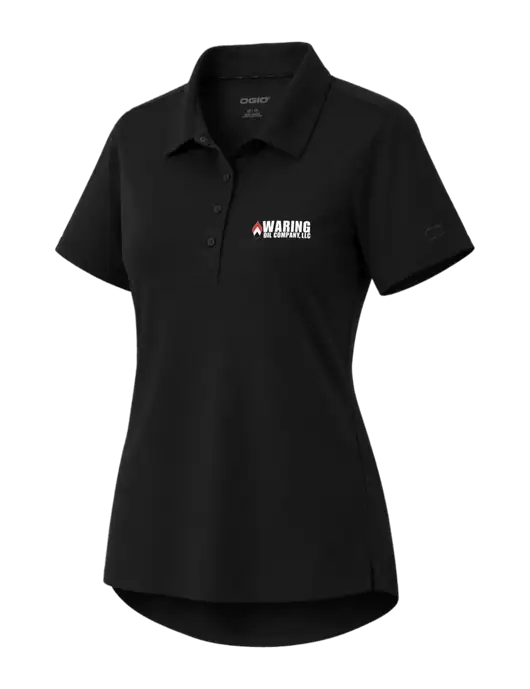 OGIO Womens Envision Black Polo w/Waring Oil Logo