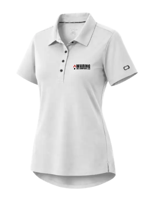 OGIO Womens Envision White Polo w/Waring Oil Logo