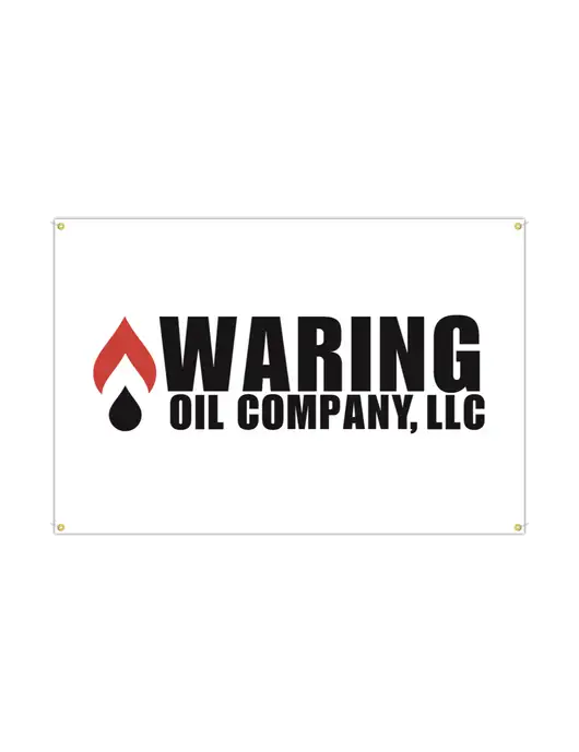 Waring Oil Vinyl Banner, 72" x 48"