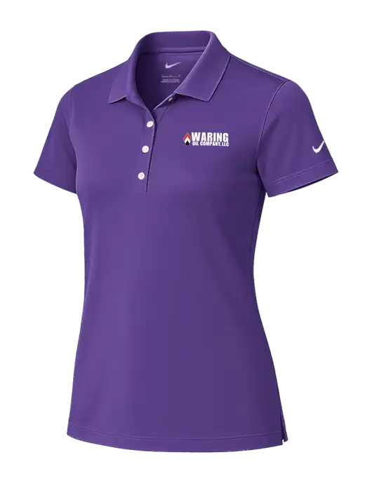 Nike Womens Purple Tech Basic Dri-FIT Polo
 w/Waring Oil Logo