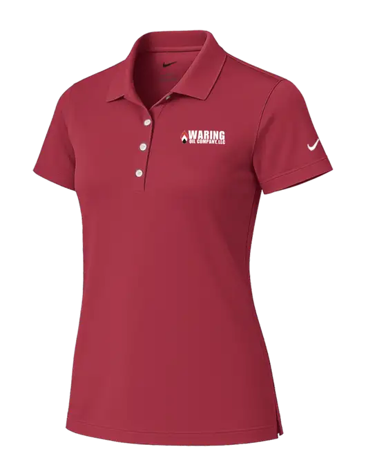 Nike Womens Red Tech Basic Dri-FIT Polo
 w/Waring Oil Logo