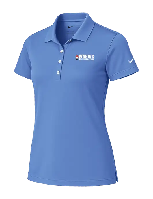 Nike Womens Light Blue Tech Basic Dri-FIT Polo
 w/Waring Oil Logo