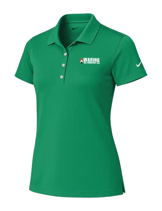Nike Womens Kelly Green Tech Basic Dri-FIT Polo
 w/Waring Oil Logo
