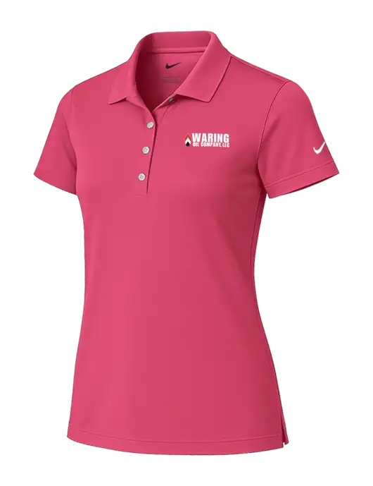 Nike Womens Dark Pink Tech Basic Dri-FIT Polo
 w/Waring Oil Logo