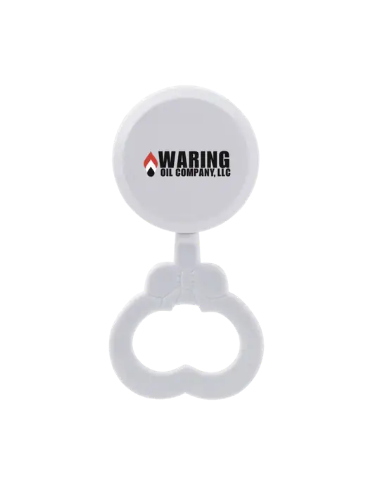 White Baby Rattle w/Waring Oil Logo