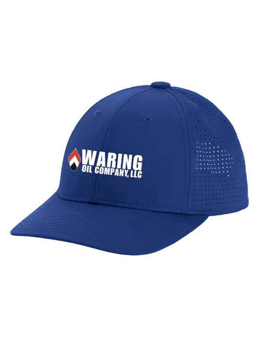 Pro-Cut Structured Snapback with Pinhole Mesh Dark Royal Cap w/Waring Oil Logo