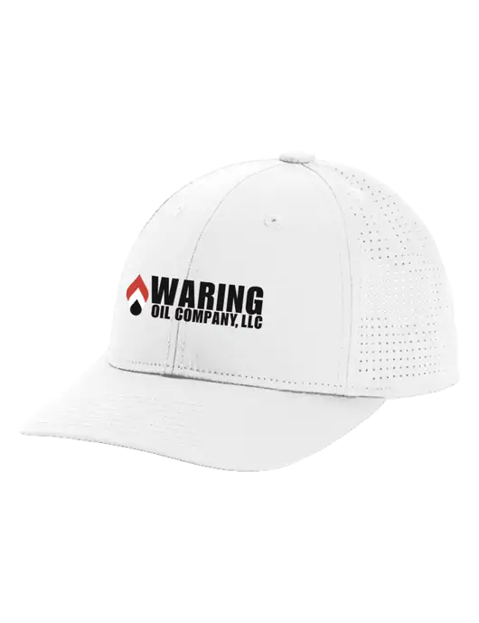 Pro-Cut Structured Snapback with Pinhole Mesh White Cap w/Waring Oil Logo