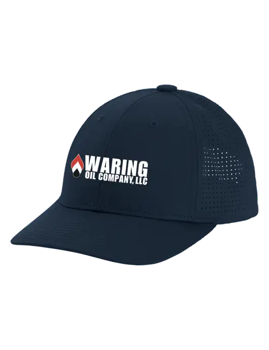 Pro-Cut Structured Snapback with Pinhole Mesh Dark Navy Cap w/Waring Oil Logo