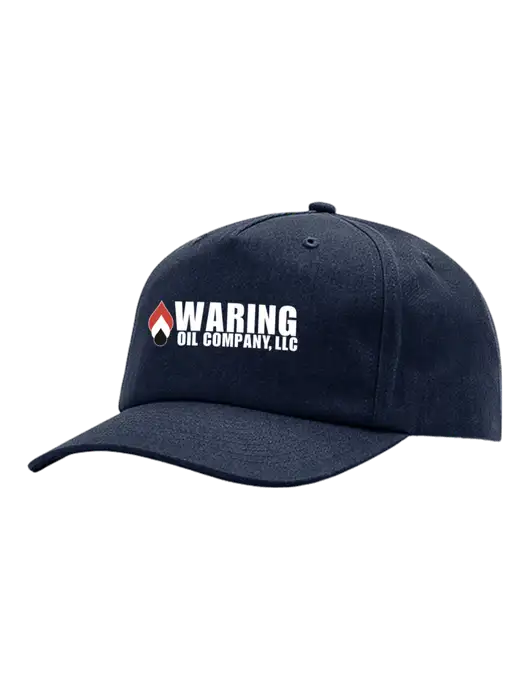 Richardson 5-Panel Navy Relaxed Gramps Cap w/Waring Oil Logo