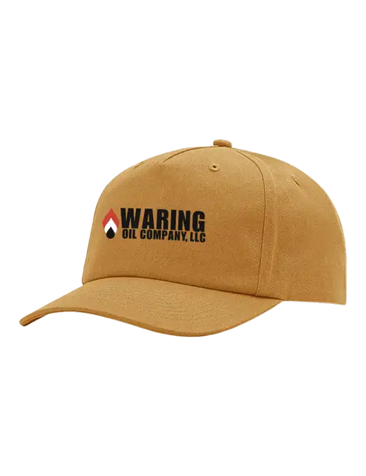 Richardson 5-Panel Gold Yellow Relaxed Gramps Cap w/Waring Oil Logo